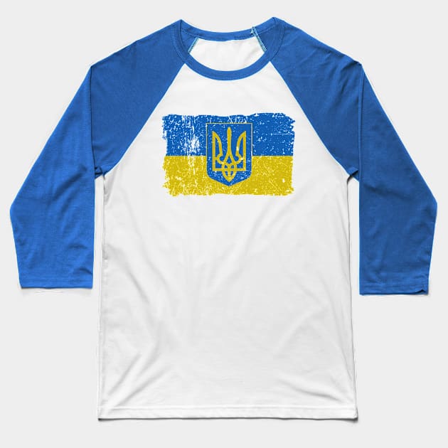 Ukrainian Coat of Arms Flag Art Baseball T-Shirt by Etopix